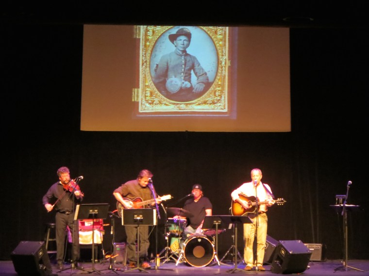 The Bitter Liberals on stage at the American Theater in Hampton