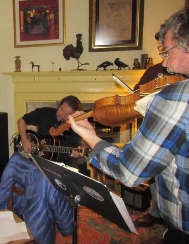 Gary McGraw plays fiddle for the Bitter Liberals