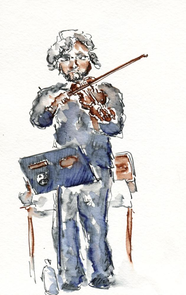 Gary McGraw, fiddle player for the Bitter Liberals (Joel Winstead)